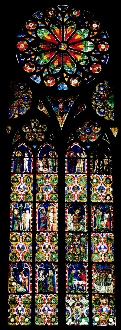 Sąd Ostateczny i Dzieła Miłosierdzia, od nawy południowej, ok. 1325 autorstwa French School