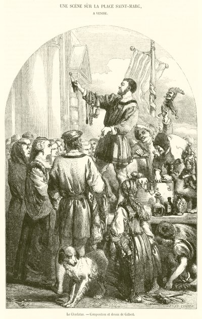 Le Charlatan (grawerowanie) autorstwa French School