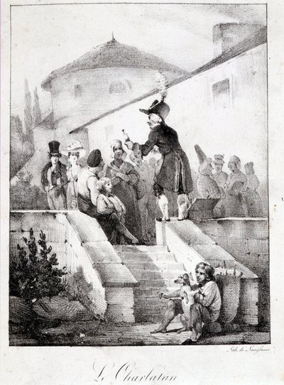Le Charlatan (sprzedawca cudownych produktów) autorstwa French School