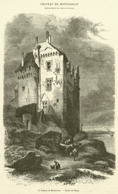 Zamek Montsoreau (rycina) autorstwa French School