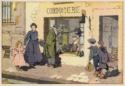 Le Cordonnier, szewc (kolor lito) autorstwa French School