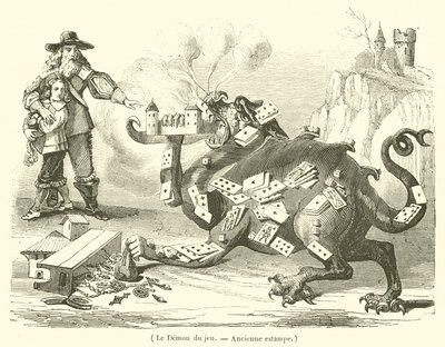 Le Demon du jeu (rycina) autorstwa French School