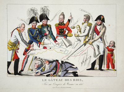 Le Gateau des Rois, wylosowany na Kongresie Wiedeńskim w 1815 r., wyd. autorstwa French School