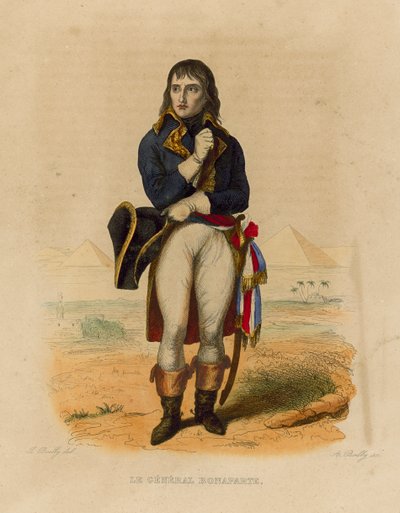 Le General Bonaparte (kolorowy grawerunek) autorstwa French School