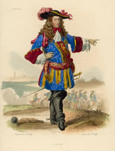 Le Grand Conde (kolorowy grawerunek) autorstwa French School