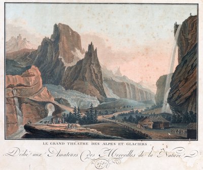 Le Grand Theatre des Alpes et Glaciers,
1787 (Akwaforta i akwaforta) autorstwa French School