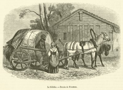 Le Kibitka (grafika) autorstwa French School