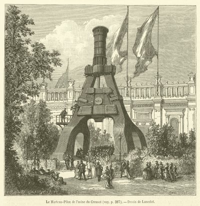 Tłuczek Młot z fabryki Creusot (grawerowanie) autorstwa French School