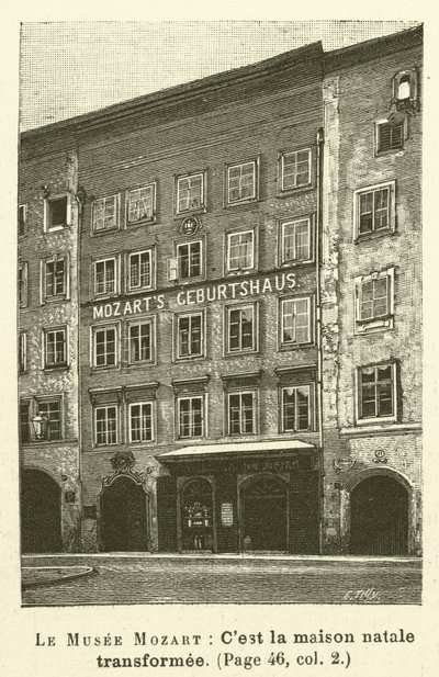 Le Musee Mozart (rycina) autorstwa French School