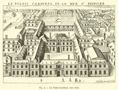 Der Palais-Cardinal, um 1638 von French School