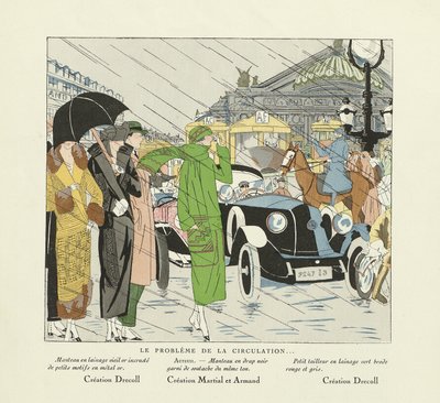 Le Probleme de la Circulation, z Art-Gout-Beaute, wyd. 1924 (odbitka szablonowa) autorstwa French School
