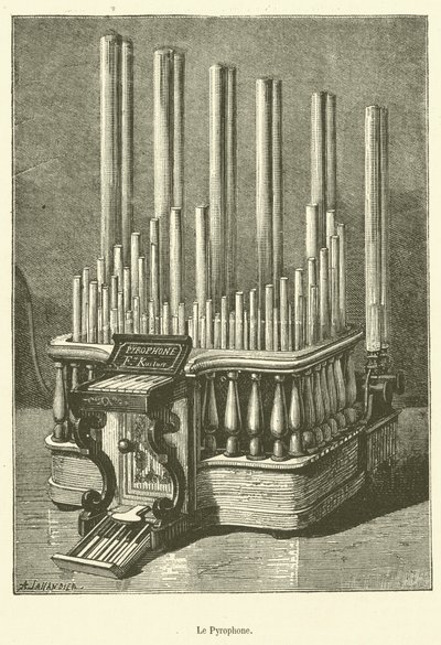 Le Pyrophone (grawerowanie) autorstwa French School