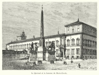 Kwirynał i fontanna Monte-Cavale (rycina) autorstwa French School