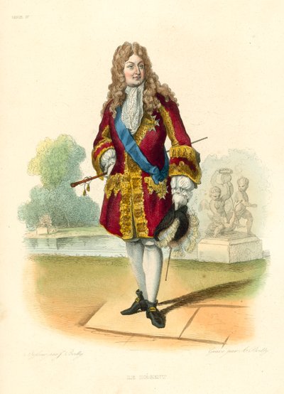Le Regent (kolorowy grawerunek) autorstwa French School