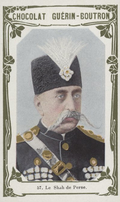 Le Shah de Perse (kolorowe zdjęcie) autorstwa French School