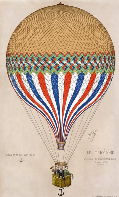 Le Tricolore, wyd. 1874 (kolor lito) autorstwa French School