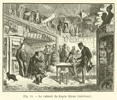 Kabaret Biały Królik, wnętrze autorstwa French School