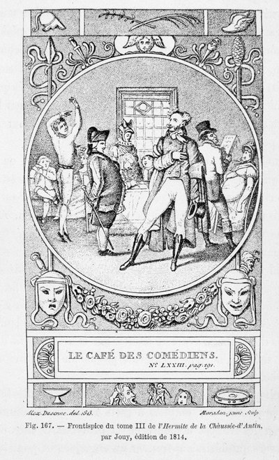 Le cafe des Comediens, frontispis III tomu "L
