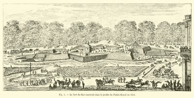 Fort du Roi zbudowany w ogrodzie Palais-Royal w 1651 r autorstwa French School