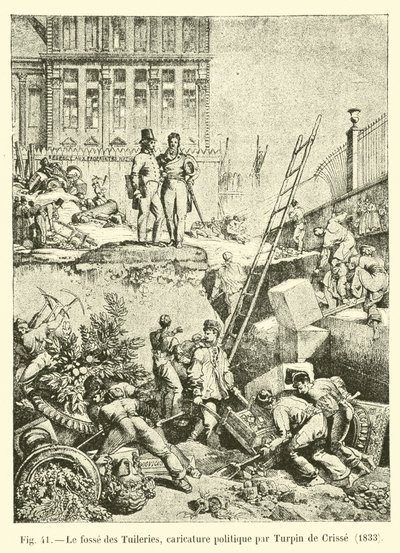 Jama Tuileries, karykatura polityczna Turpina de Crisse, 1833 autorstwa French School