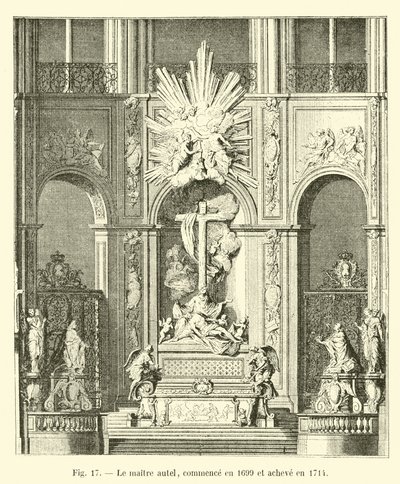 Ołtarz główny, rozpoczęty w 1699 i ukończony w 1714 autorstwa French School