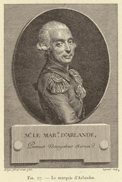 Markiz Arlandes (grawerowanie) autorstwa French School