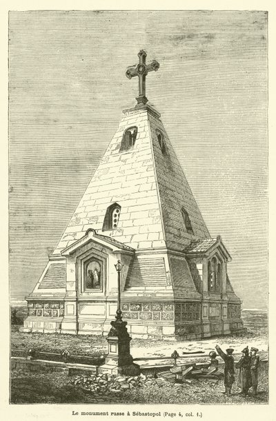 Pomnik rosyjski w Sewastopolu (rycina) autorstwa French School