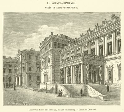 Nowe Muzeum Ermitażu w Sankt-Petersburgu (rycina) autorstwa French School