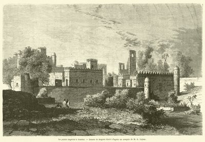 Le palais imperial a Gondar (grafika) autorstwa French School