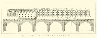 Most Notre-Dame Jeana Joconde, faksymile niedokończonej płyty Du Cerceau autorstwa French School