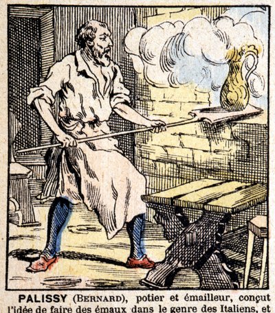 Garncarz emalier Bernard Palissy - obrazy z Epinal, wyd. Pellerin autorstwa French School