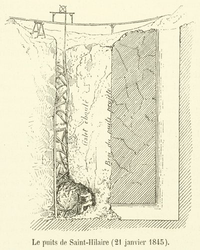 Studnia Saint-Hilaire, 21 stycznia 1845 (rycina) autorstwa French School