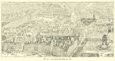 Dzielnica Halles w 1849 r. autorstwa French School
