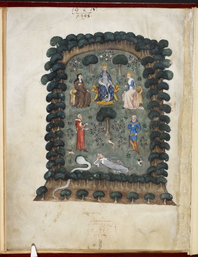 Le songe du vergier, przypisywane Évrartowi de Trémaugonowi, Royal MS 19 C IV, f.1v autorstwa French School