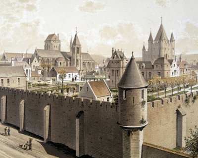Świątynia Paryża i rue Royale, bd. XVII wiek - w „Paryżu przez wieki: świątynia i rue Royale”, koniec XIX wieku autorstwa French School