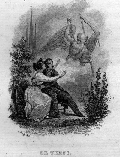 Le temps Chanson de Beranger w „”Oeuvres completes”” (1834) Pierre’a Jeana de Beranger (1780-1857), francuskiego poety i autora piosenek. autorstwa French School