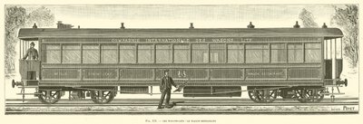 Wagons-Lits, Wagon-Restauracja (grawerowanie) autorstwa French School