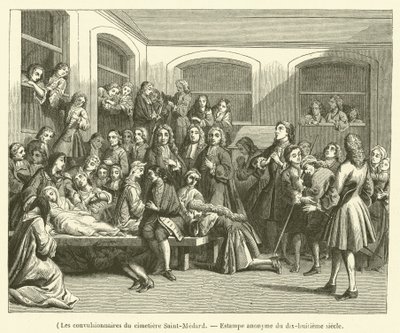 Konwulsje z cmentarza Saint-Medard (rycina) autorstwa French School