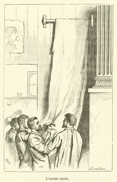 Ręcznik do rąk (grawerowanie) autorstwa French School