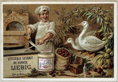 Przepisy Liébiga: gęś z kasztanami - chromo. Liébiga autorstwa French School