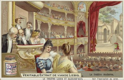 Karta Liebiga z nowoczesnym teatrem autorstwa French School