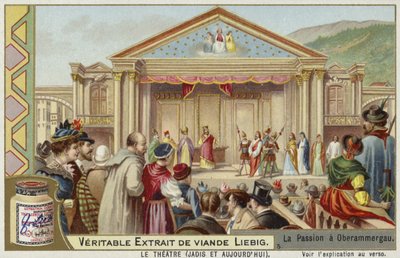 Karta Liebiga z przedstawieniem Passion Play w Oberammergau autorstwa French School