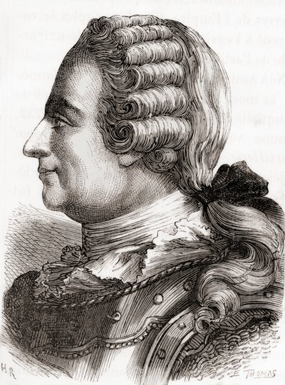 Generał porucznik Jean-Baptiste Vaquette de Gribeauval, z Les Merveilles de la Science, opublikowanego ok. 1870 r. (rycina) autorstwa French School