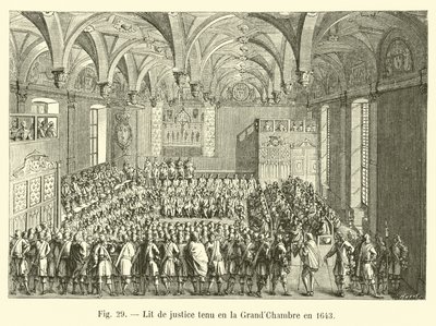 Lit de Justice odbyła się w Wielkiej Izbie w 1643 r. autorstwa French School