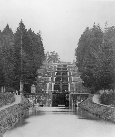Śluzy na Canal de Briare autorstwa French School