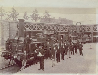 Lokomotywa CAIL, zbudowana ok. 1866-67, w Pont de Courcelles, Paryż, ok. 1867 autorstwa French School