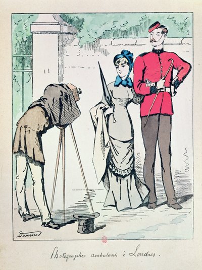 Londyński fotograf uliczny. koniec XIX wieku autorstwa French School