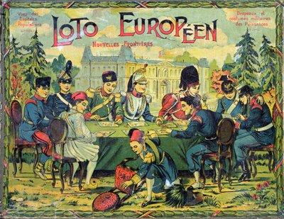Loto Europeen, francuska wersja gry Lotto dla dzieci, ok.1900 autorstwa French School