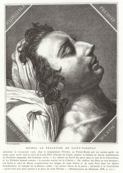 Louis-Michel le Peletier, markiz de Saint-Fargeau, francuski polityk rewolucyjny, 1793 autorstwa French School