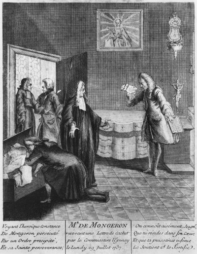 Ludwik Basile Carre de Montgeron otrzymujący list od króla Ludwika XV, 1737 autorstwa French School